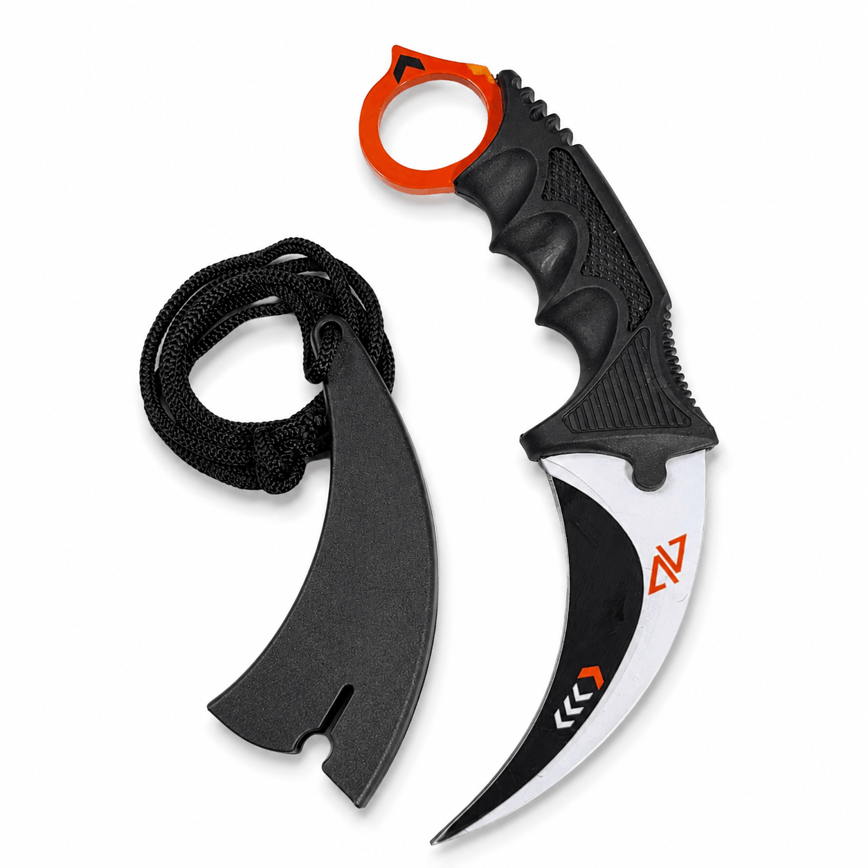 Karambit Black Airsoft Vortex mit Scheide und Lanyard
