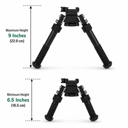 Taktisches Zweibein BlackAirsoft EagleForce 16,5–22,9 cm für KeyMod und Picatinny