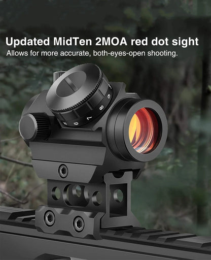 Sights colimator (red dot) BlackAirsoft FALCON 2MOA 1x25 mm cu 11 niveluri de luminozitate