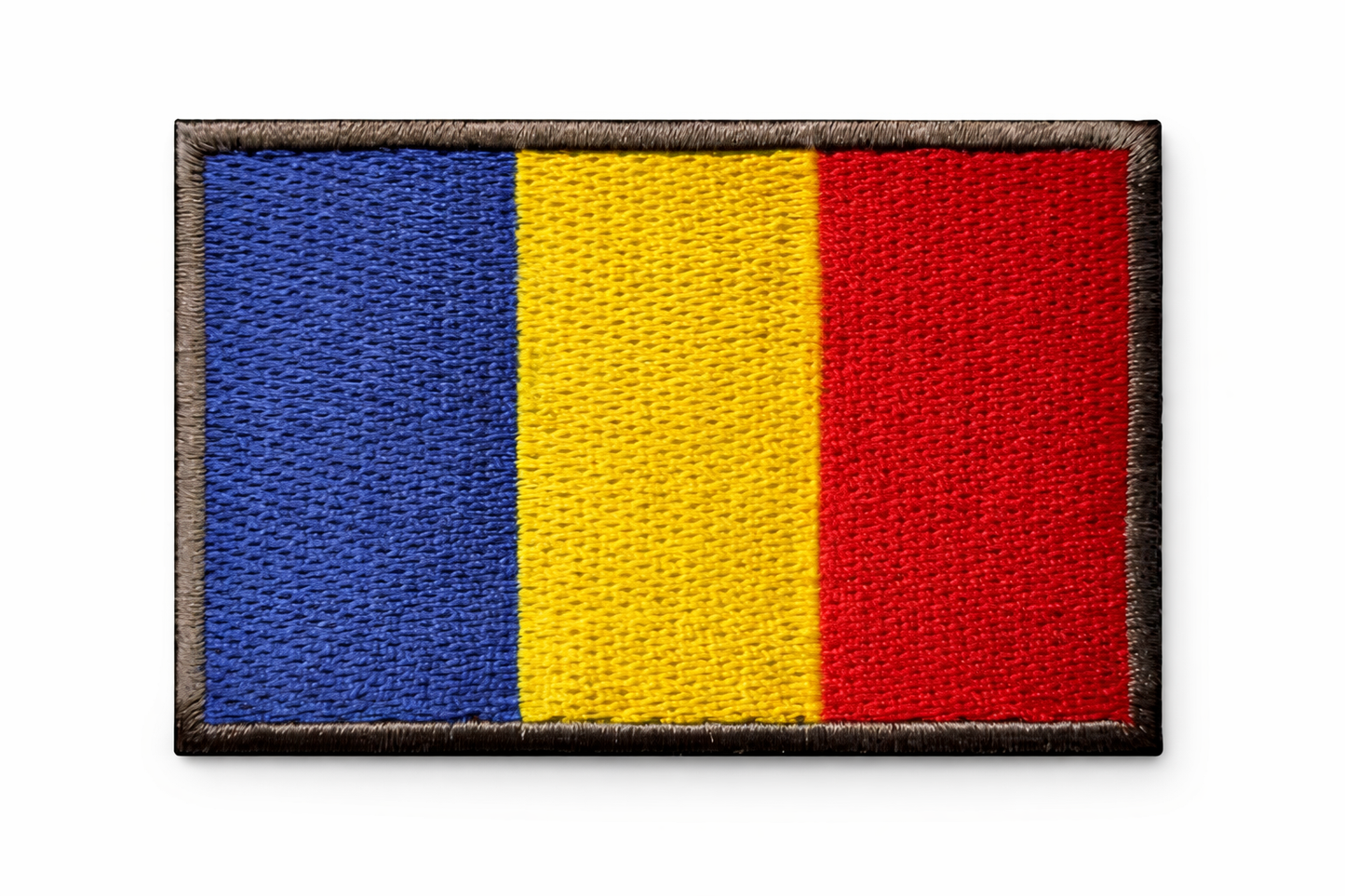 Бродирана нашивка велкро 5х8 см - румънско знаме