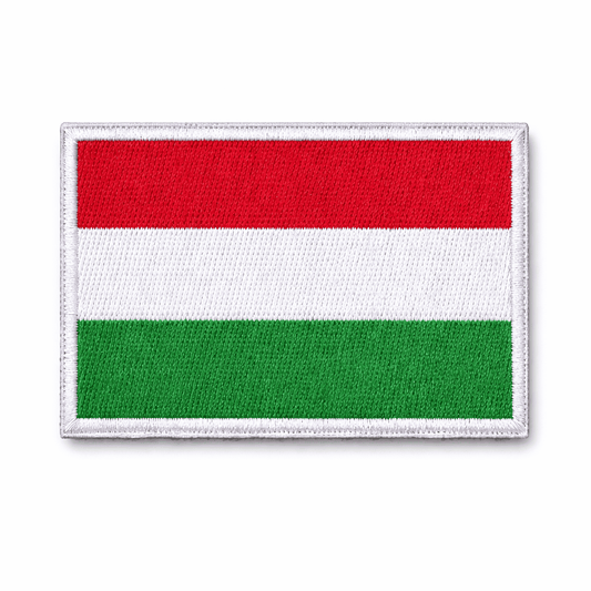 🎁 Бродирана нашивка велкро 5х8 см - унгарско знаме (100% off)