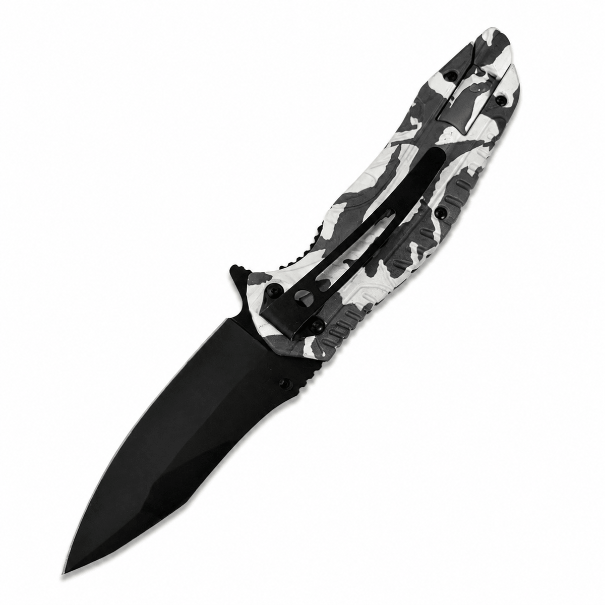 Klappmesser mit schwarzer Klinge – 21 cm, Klinge 9 cm