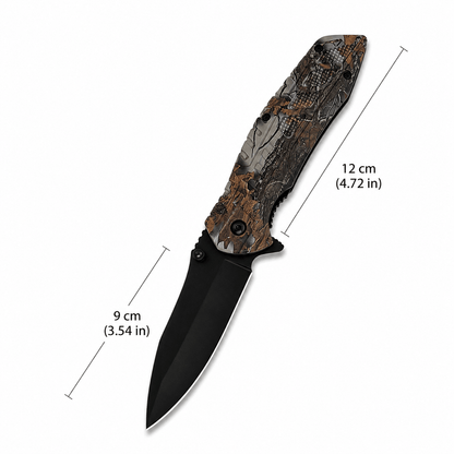 Klappmesser mit schwarzer Klinge – 21 cm, Klinge 9 cm