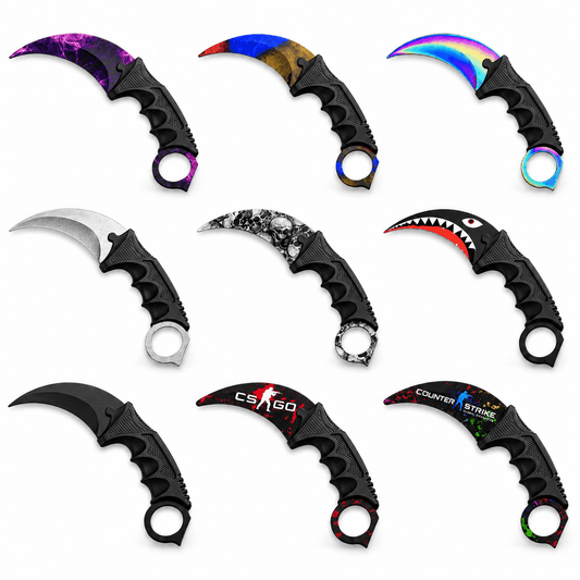 Couteau karambit Rainbow 21 см avec étui de protection