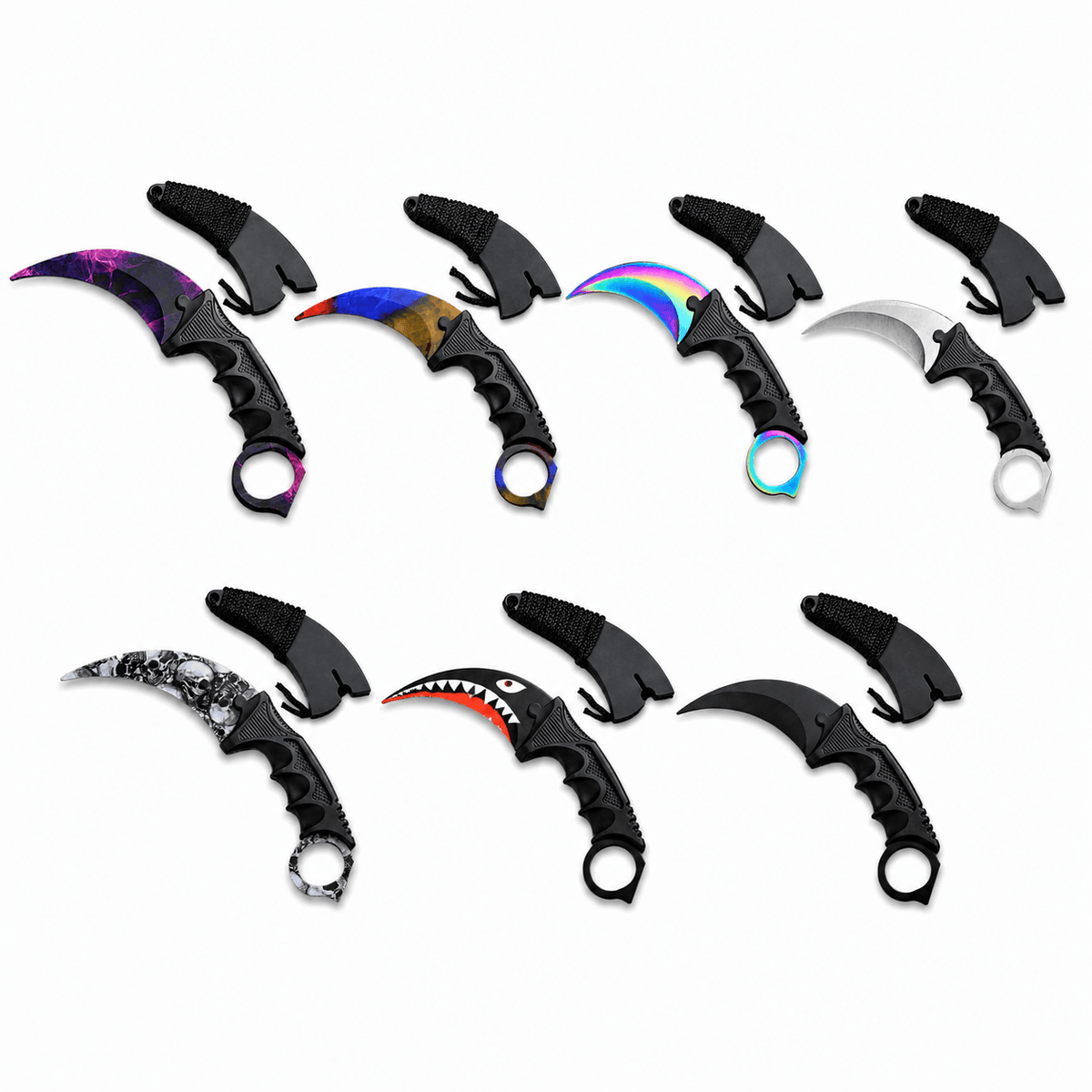 Karambit-Messer Rainbow 21 см mit Schutzhülle
