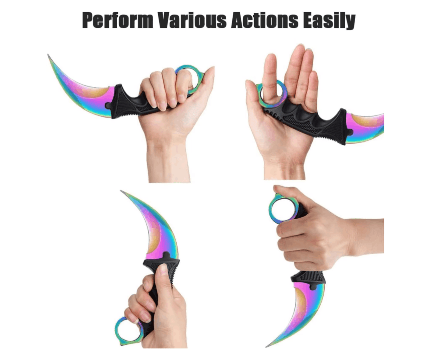 Karambit-Messer Rainbow 21 см mit Schutzhülle