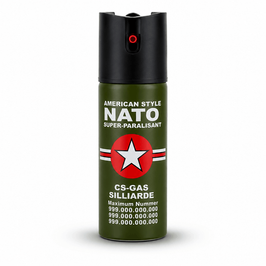 Парализиращ спрей NATO CS-GAS 60 ml – спрей за самозащита с дюза Jet до 3 м