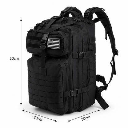 Тактическа раница 45L BlackAirsoft Ranger, с велкро флаг 900D